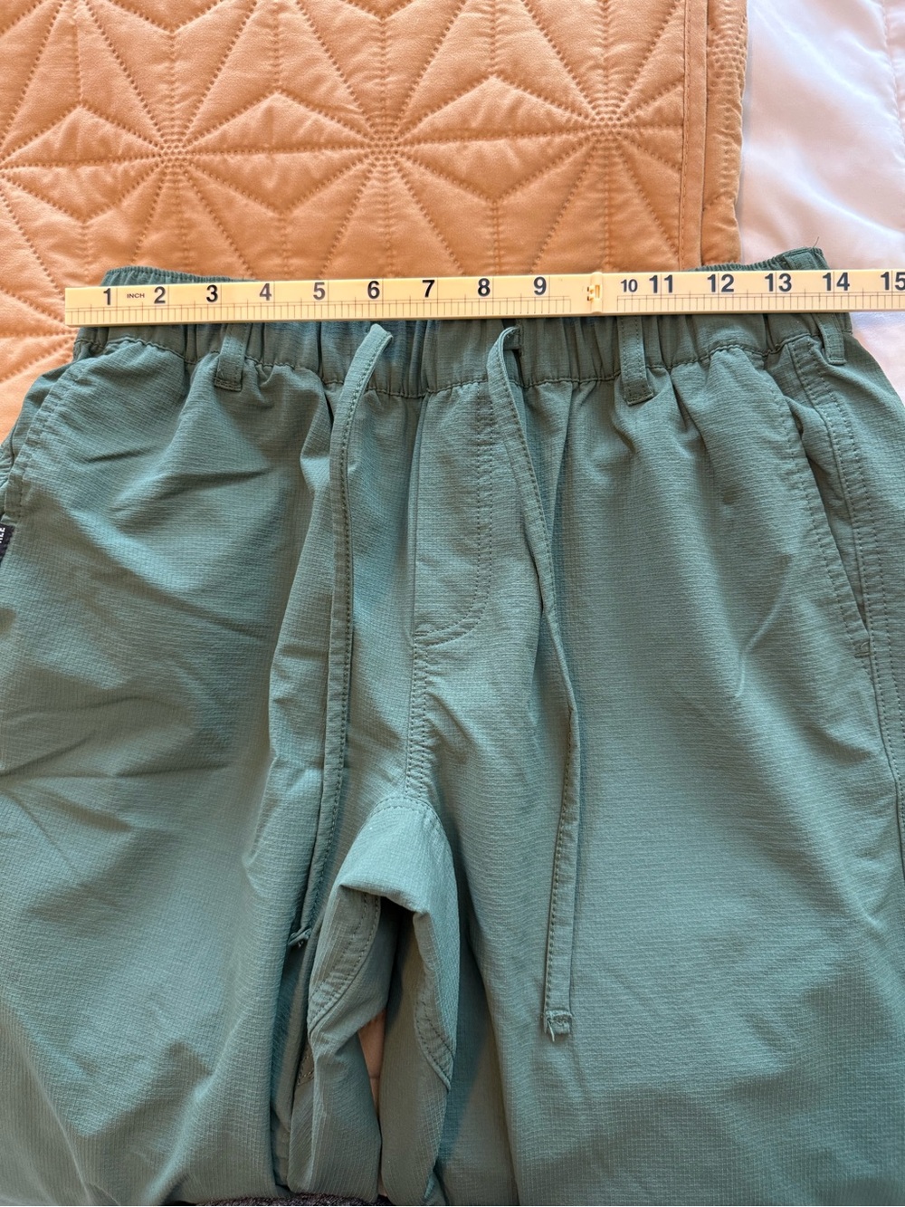 Coalatree Trailhead Adventure Pants Olive Green Ripstop Drawstring Hiking M Reg - Picture 12 of 14